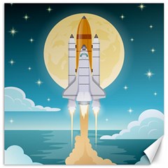 Space Exploration Illustration Canvas 12  X 12  by Vaneshart