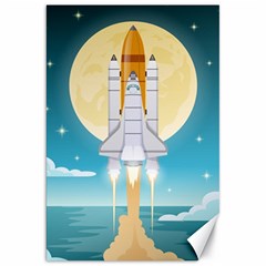 Space Exploration Illustration Canvas 20  X 30  by Vaneshart