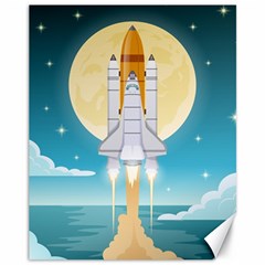 Space Exploration Illustration Canvas 11  X 14  by Vaneshart