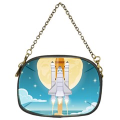 Space Exploration Illustration Chain Purse (one Side) by Vaneshart