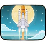 Space Exploration Illustration Double Sided Fleece Blanket (Mini)  35 x27  Blanket Front