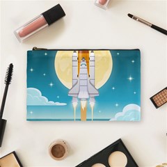 Space Exploration Illustration Cosmetic Bag (medium) by Vaneshart