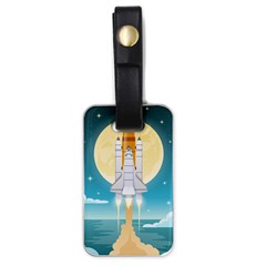 Space Exploration Illustration Luggage Tag (one Side) by Vaneshart