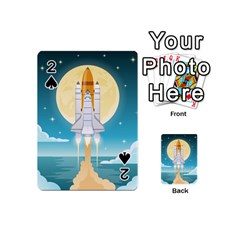 Space Exploration Illustration Playing Cards 54 Designs (mini) by Vaneshart