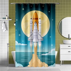 Space Exploration Illustration Shower Curtain 48  X 72  (small)  by Vaneshart