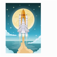 Space Exploration Illustration Large Garden Flag (two Sides) by Vaneshart