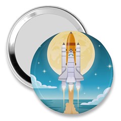 Space Exploration Illustration 3  Handbag Mirrors by Vaneshart