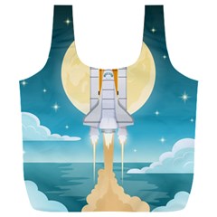 Space Exploration Illustration Full Print Recycle Bag (xxxl)