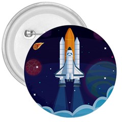 Spaceship Milkyway Galaxy 3  Buttons by Vaneshart