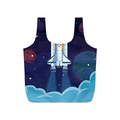 Spaceship Milkyway Galaxy Full Print Recycle Bag (s) by Vaneshart