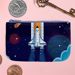 Spaceship Milkyway Galaxy Large Coin Purse by Vaneshart