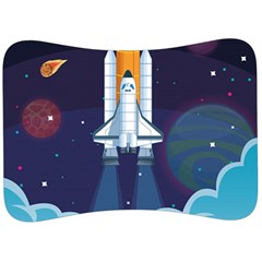 Spaceship Milkyway Galaxy Velour Seat Head Rest Cushion by Vaneshart