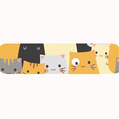 Seamless Pattern Cute Cat Cartoons Large Bar Mats by Vaneshart