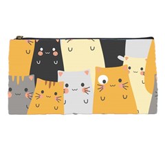 Seamless Pattern Cute Cat Cartoons Pencil Case by Vaneshart