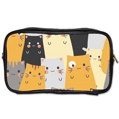 Seamless Pattern Cute Cat Cartoons Toiletries Bag (two Sides) by Vaneshart