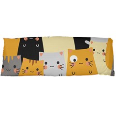 Seamless Pattern Cute Cat Cartoons Body Pillow Case Dakimakura (two Sides) by Vaneshart