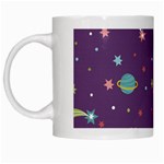 Space Travels Seamless Pattern Vector Cartoon White Mugs Left