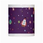 Space Travels Seamless Pattern Vector Cartoon White Mugs Center