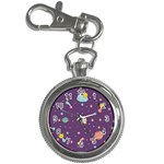 Space Travels Seamless Pattern Vector Cartoon Key Chain Watches Front