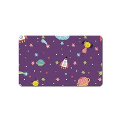 Space Travels Seamless Pattern Vector Cartoon Magnet (name Card) by Vaneshart