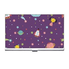 Space Travels Seamless Pattern Vector Cartoon Business Card Holder by Vaneshart