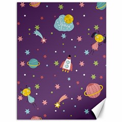 Space Travels Seamless Pattern Vector Cartoon Canvas 36  X 48  by Vaneshart