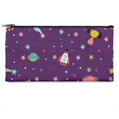 Space Travels Seamless Pattern Vector Cartoon Pencil Case by Vaneshart