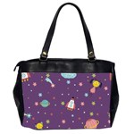 Space Travels Seamless Pattern Vector Cartoon Oversize Office Handbag (2 Sides) Back