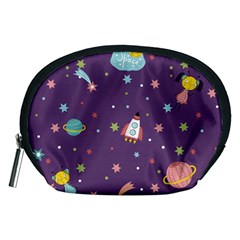 Space Travels Seamless Pattern Vector Cartoon Accessory Pouch (medium) by Vaneshart