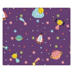 Space Travels Seamless Pattern Vector Cartoon Double Sided Flano Blanket (small)  by Vaneshart