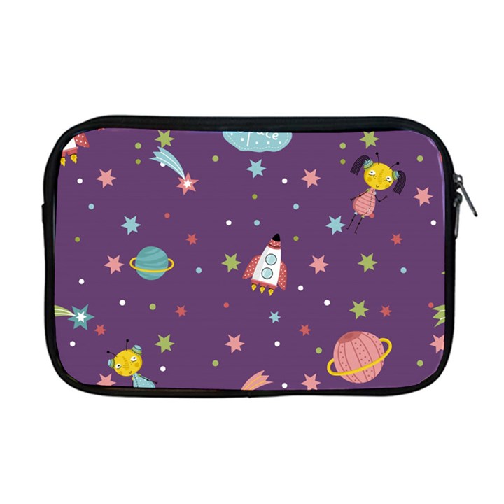 Space Travels Seamless Pattern Vector Cartoon Apple MacBook Pro 17  Zipper Case