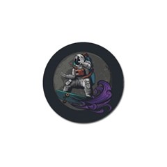 Illustration Astronaut Cosmonaut Paying Skateboard Sport Space With Astronaut Suit Golf Ball Marker by Vaneshart