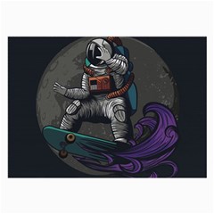 Illustration Astronaut Cosmonaut Paying Skateboard Sport Space With Astronaut Suit Large Glasses Cloth by Vaneshart