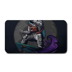 Illustration Astronaut Cosmonaut Paying Skateboard Sport Space With Astronaut Suit Medium Bar Mats by Vaneshart