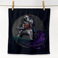 Illustration Astronaut Cosmonaut Paying Skateboard Sport Space With Astronaut Suit Face Towel by Vaneshart