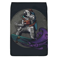 Illustration Astronaut Cosmonaut Paying Skateboard Sport Space With Astronaut Suit Removable Flap Cover (l) by Vaneshart