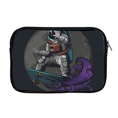 Illustration Astronaut Cosmonaut Paying Skateboard Sport Space With Astronaut Suit Apple Macbook Pro 17  Zipper Case by Vaneshart