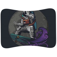 Illustration Astronaut Cosmonaut Paying Skateboard Sport Space With Astronaut Suit Velour Seat Head Rest Cushion by Vaneshart