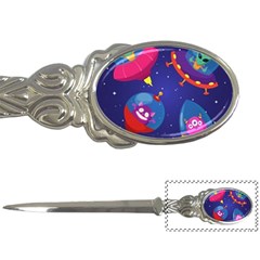 Cartoon Funny Aliens With Ufo Duck Starry Sky Set Letter Opener by Vaneshart