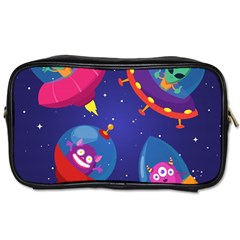 Cartoon Funny Aliens With Ufo Duck Starry Sky Set Toiletries Bag (two Sides) by Vaneshart