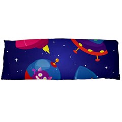 Cartoon Funny Aliens With Ufo Duck Starry Sky Set Body Pillow Case (dakimakura) by Vaneshart