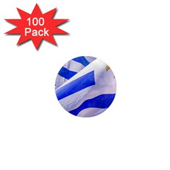 Uruguay Flags Waving 1  Mini Magnets (100 Pack)  by dflcprintsclothing