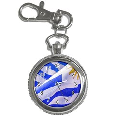 Uruguay Flags Waving Key Chain Watches by dflcprintsclothing