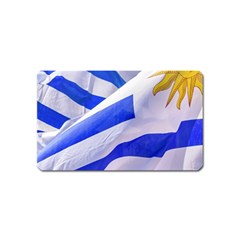 Uruguay Flags Waving Magnet (name Card) by dflcprintsclothing