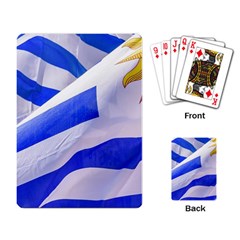 Uruguay Flags Waving Playing Cards Single Design (rectangle) by dflcprintsclothing