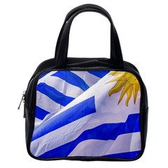 Uruguay Flags Waving Classic Handbag (one Side) by dflcprintsclothing