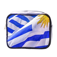 Uruguay Flags Waving Mini Toiletries Bag (one Side) by dflcprintsclothing