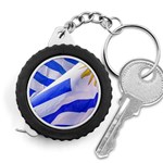 Uruguay Flags Waving Measuring Tape Front