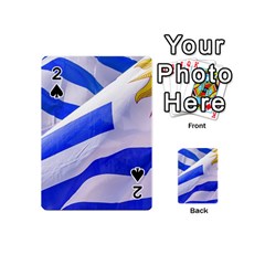 Uruguay Flags Waving Playing Cards 54 Designs (mini) by dflcprintsclothing