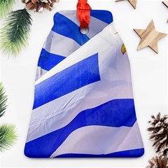 Uruguay Flags Waving Bell Ornament (two Sides) by dflcprintsclothing